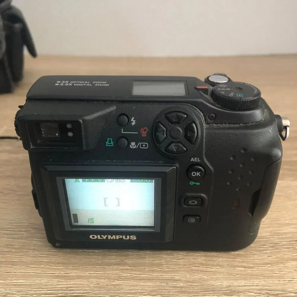 Olympus Camedia C-3040 Zoom Digital Camera 3.3 MP With Stand Case Remote Tested